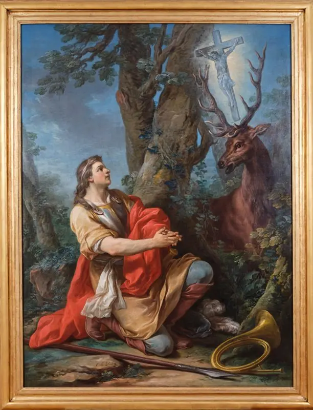 La Conversion de Saint Hubert – Toile peinte en 1758 par Carle van Loo (1705-1765) – Église Saint Lubin – Rambouillet – © F. Delauney – Commune de Rambouillet.